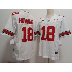 Ohio State Buckeyes  #18 Will Howard White  F U S E Jersey 2