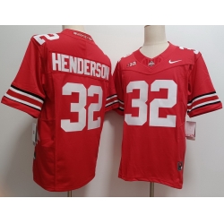 Ohio State Buckeyes #32 TreVeyon Henderson Red F U S E Jersey