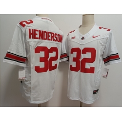 Ohio State Buckeyes #32 TreVeyon Henderson White  F U S E Jersey