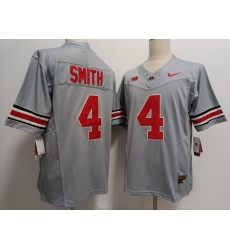 Ohio State Buckeyes  #4 Jeremiah Smith Gray F U S E Jersey