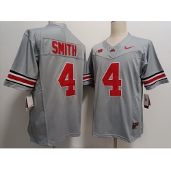 Ohio State Buckeyes  #4 Jeremiah Smith Gray F U S E Jersey