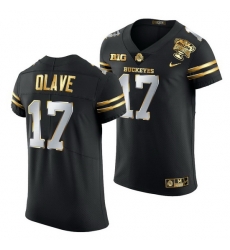 Ohio State Buckeyes Chris Olave Black 2021 Sugar Bowl Golden Limited Authentic Football Jersey