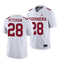 Oklahoma Sooners Adrian Peterson White Game Men'S Jersey