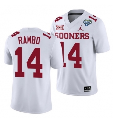 Oklahoma Sooners Charleston Rambo White 2020 Cotton Bowl Classic College Football Jersey