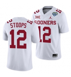 Oklahoma Sooners Drake Stoops White 2020 Cotton Bowl Classic College Football Jersey