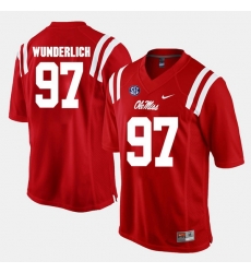 Gary Wunderlich Red Ole Miss Rebels Alumni Football Game Jersey