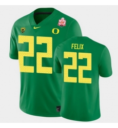 Men Oregon Ducks Darrian Felix 2021 Fiesta Bowl Green Game Jersey 0A