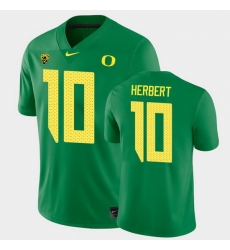 Men Oregon Ducks Justin Herbert College Football Green Game Jersey