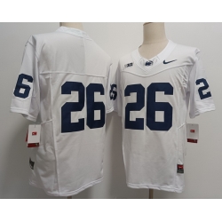 Penn State Nittany Lions #26 Saquon Barkley White  F U S E Jersey