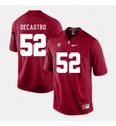 Men Stanford Cardinal David Decastro College Football Cardinal Jersey