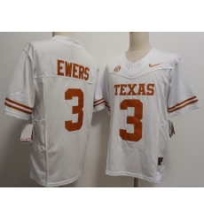  Texas Longhorns #3 Quinn Ewers White  F U S E Jersey