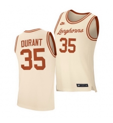 Texas Longhorns Kevin Durant Cream Retro Texas Longhorns Jersey