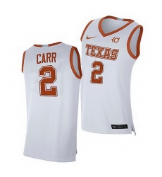 Texas Longhorns Marcus Carr White Alumni Player Limited 2021 Top Transfers Jersey