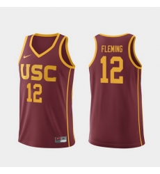 Men Usc Trojans Devin Fleming Cardinal Replica College Basketball Jersey