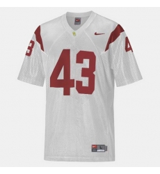 Men Usc Trojans Troy Polamalu College Football White Jersey