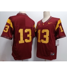 USC Trojans #13Red F U S E Jersey BIG Patch red