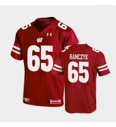 Men Wisconsin Badgers Ryan Ramczyk Replica Red Football Jersey