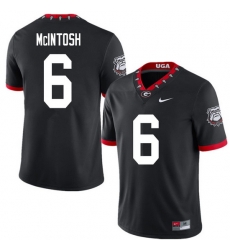 2020 Men #6 Kenny McIntosh Georgia Bulldogs Mascot 100th Anniversary College Football Jerseys Sale-B