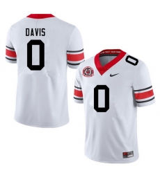 Men #0 Rian Davis Georgia Bulldogs Nationals Champions 40th Anniversary College Football Jerseys Sal