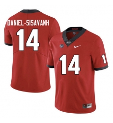 Men #14 David Daniel-Sisavanh Georgia Bulldogs College Football Jerseys Sale-Red Anniversary