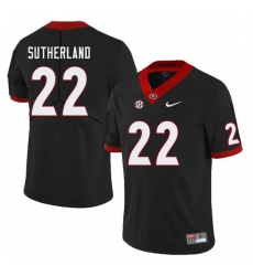 Men #22 Jes Sutherland Georgia Bulldogs College Football Jerseys Sale-Black