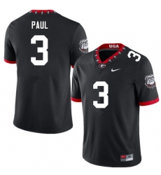 Men #3 Andrew Paul Georgia Bulldogs College Football Jerseys Sale-100th Anniversary