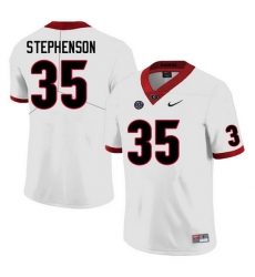 Men #35 Lorenzo Stephenson Georgia Bulldogs College Football Jerseys Sale-White Anniversary