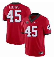 Men #45 Austine Eziukwu Georgia Bulldogs College Football Jerseys Stitched-Red