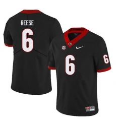 Men #6 Otis Reese Georgia Bulldogs College Football Jerseys Sale-Black