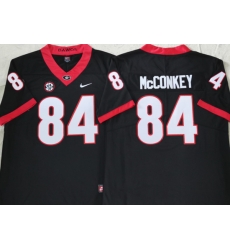 Men #84 Ladd McConkey Georgia Bulldogs College Football Jerseys Sale-Black