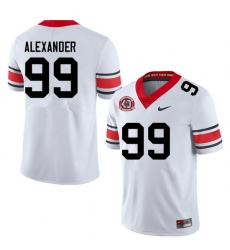 Men #99 Bear Alexander Georgia Bulldogs College Football Jerseys Sale-40th Anniversary