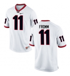 Men Georgia Bulldogs #11 Jake Fromm College Football Jerseys-White