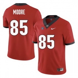 Men Georgia Bulldogs #85 Cameron Moore College Football Jerseys Sale-Red