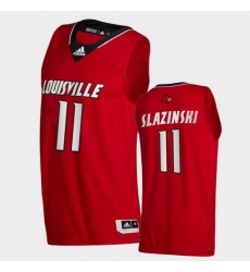 Men Louisville Cardinals Quinn Slazinski College Basketball Red Swingman 2020 21 Jersey