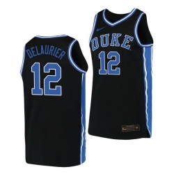 Duke Blue Devils Javin Delaurier Black Replica Men'S Jersey