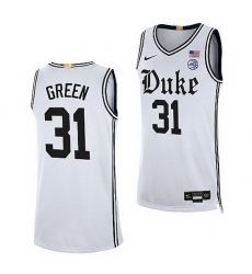 Duke Blue Devils Nyah Green White Cameron Brotherhood 2021 22Limited Basketball Jersey