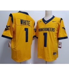  West Virginia Mountaineers #1 Jahiem White  Gold Jersey