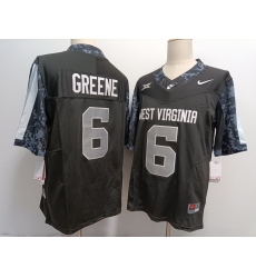 Men West Virginia Mountaineers Garrett Greene #6 F U S E Black Stitched Jersey