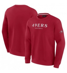 Men Fanatics Scarlet San Francisco 49Ers Elements Unlimited Fleece Pullover Sweatshirt