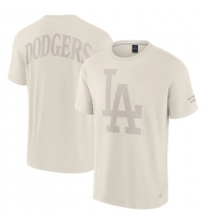 Men Fanatics Cream Los Angeles Dodgers Elements Iconic T Shirt