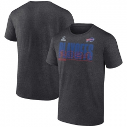 Men Charcoal Buffalo Bills 2024 Nfl Playoffs T Shirt