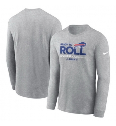 Men Nike Heather Gray Buffalo Bills 2024 Afc East Division Champions Locker Room Trophy Collection Long Sleeve T Shirt