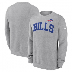 Men Nike Heather Gray Buffalo Bills Club Pullover Sweatshirt