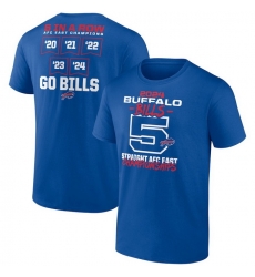 Men Royal Buffalo Bills Five Straight Afc East Division Championships T Shirt