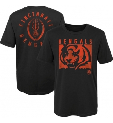 Men Cincinnati Bengals Black Preschool Liquid Camo Logo T Shirt