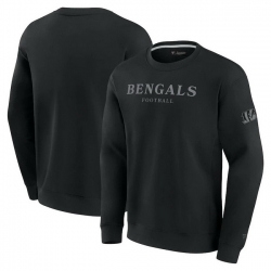 Men Fanatics Black Cincinnati Bengals Elements Unlimited Fleece Pullover Sweatshirt