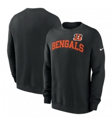 Men Nike Black Cincinnati Bengals Club Pullover Sweatshirt