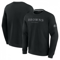 Men Fanatics Black Cleveland Browns Elements Unlimited Fleece Pullover Sweatshirt