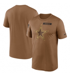 Men Dallas Cowboys 2023 Brown Salute To Service Legend Performance T Shirt