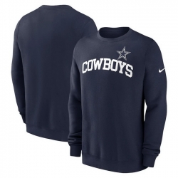 Men Nike Navy Dallas Cowboys Club Pullover Sweatshirt